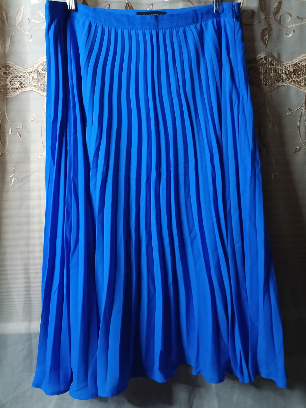 Banana Republic Pleated Maxi Skirt in Bright Blue